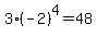 3%28-2%29%5E4=48