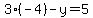 3%28-4%29-y=5