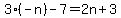 3%28-n%29-7=2n%2B3