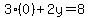 3%280%29+%2B+2y+=+8