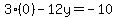 3%280%29+-+12y+=+-10