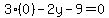 3%280%29-2y-9=0