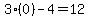 3%280%29-4=12