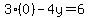 3%280%29-4y=6