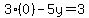 3%280%29-5y=3