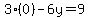 3%280%29-6y=9
