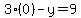 3%280%29-y=9