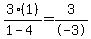 3%281%29%2F%281-4%29+=+3%2F-3