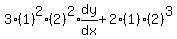 3%281%29%5E2%282%29%5E2%2Aexpr%28dy%2Fdx%29%2B2%281%29%282%29%5E3