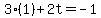 3%281%29+%2B+2t+=+-1