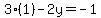 3%281%29-2y=-1
