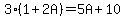3%281%2B2A%29=5A%2B10