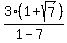 3%281%2Bsqrt%287%29%29%2F%281-7%29