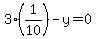 3%281%2F10%29-y=0
