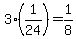 3%281%2F24%29+=+1%2F8