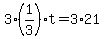3%281%2F3%29t++=+3%2A21