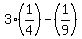 3%281%2F4%29-%281%2F9%29