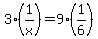 3%281%2Fx%29=9%281%2F6%29
