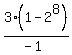 3%281-2%5E8%29%2F%28-1%29