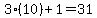 3%2810%29%2B1=31