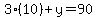 3%2810%29%2By=90