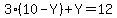 3%2810-Y%29%2BY=12