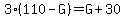 3%28110-G%29=G%2B30
