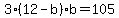 3%2812-b%29b+=+105