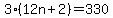3%2812n%2B2%29=330