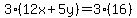 3%2812x%2B5y%29=3%2816%29