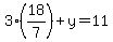 3%2818%2F7%29%2By=11