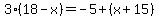 3%2818-x%29=-5%2B%28x%2B15%29