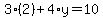 3%282%29%2B4%2Ay=10