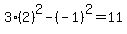 3%282%29%5E2+-+%28-1%29%5E2+=+11