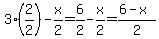 3%282%2F2%29-x%2F2=6%2F2-x%2F2=%286-x%29%2F2