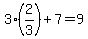 3%282%2F3%29%2B7=9
