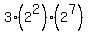 3%282%5E2%29%282%5E7%29