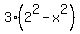 3%282%5E2-x%5E2%29