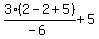 3%282-2%2B5%29%2F%28-6%29%2B5