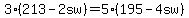 3%28213-2sw%29=5%28195-4sw%29