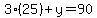 3%2825%29%2By=90