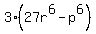 3%2827r%5E6-p%5E6%29