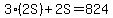 3%282S%29%2B2S=824