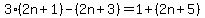 3%282n%2B1%29-%282n%2B3%29=1%2B%282n%2B5%29