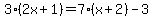 3%282x%2B1%29=7%28x%2B2%29-3