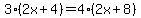 3%282x%2B4%29+=+4%282x%2B8%29