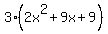 3%282x%5E2%2B9x%2B9%29
