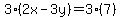 3%282x-3y%29=3%287%29