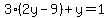 \"3%282y-9%29%2By=1\"