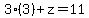 3%283%29%2Bz+=+11
